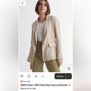 Quince Linen Blazer Size S
